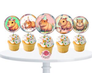 cupcake topper Capibara x10