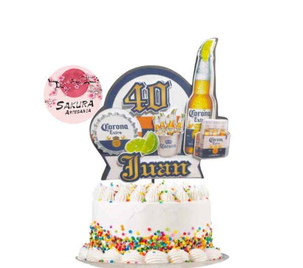cerveza corona cake Toppers 3d - Imagen 2