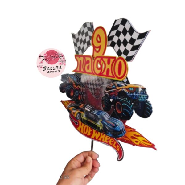 Hot Wheels cake Toppers 3d - Imagen 2