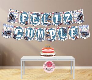 Stitch Live Action Banderín con Feliz cumple