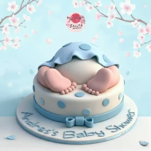 Torta baby shower celeste