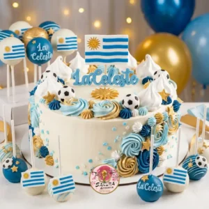 Combo Torta celeste +10 cake pop
