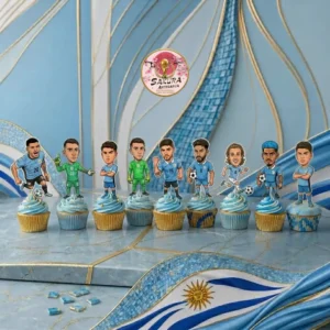 uruguay animado cupcake topper x10