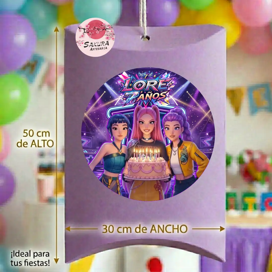 Piñata almohada princesas guerreras K-pop - Imagen 3