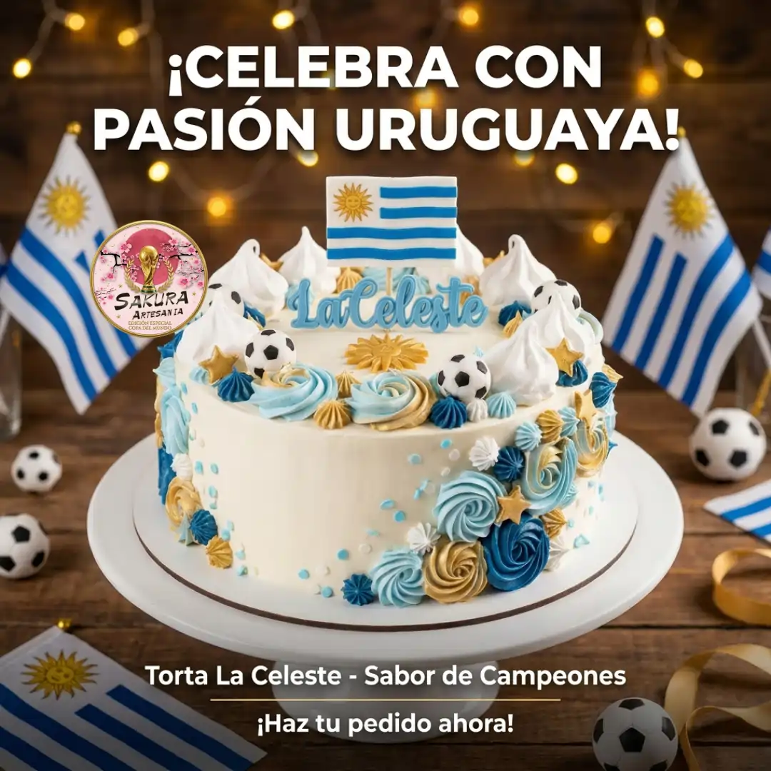 Torta Uruguay celeste - Imagen 2
