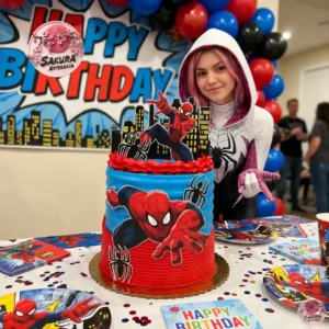Torta Spider-Man long cake