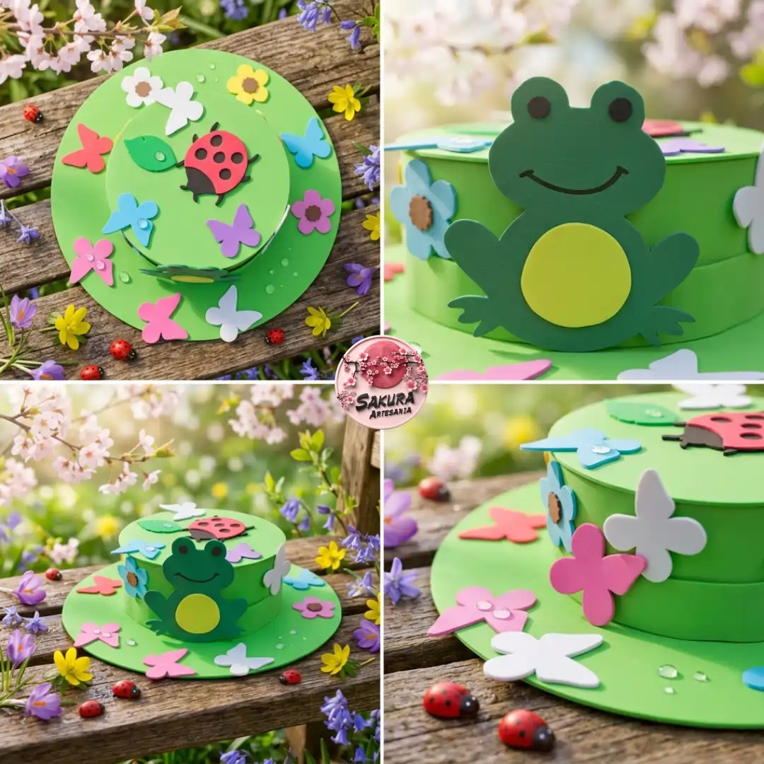 sombrero sapito primavera - Imagen 2
